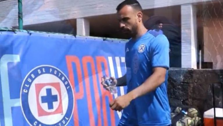 Moisés Vieira en las instalaciones del Cruz Azul