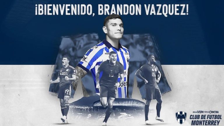 Rayados confirmó fichaje de Brandon Vázquez